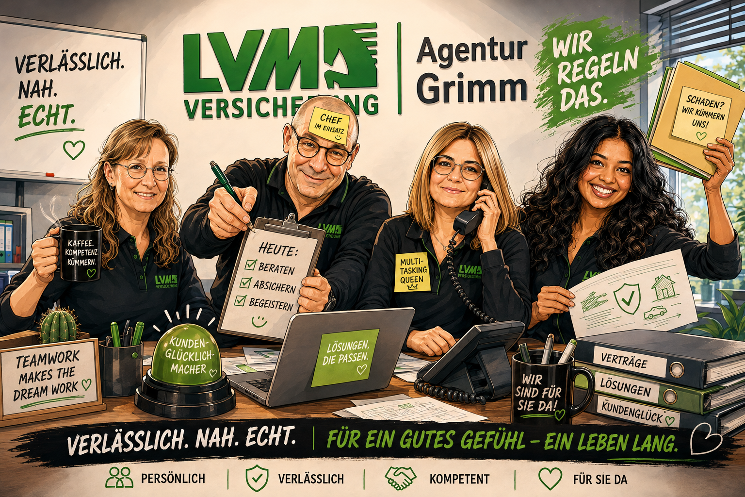Das Team der LVM-Agentur Patrick Grimm